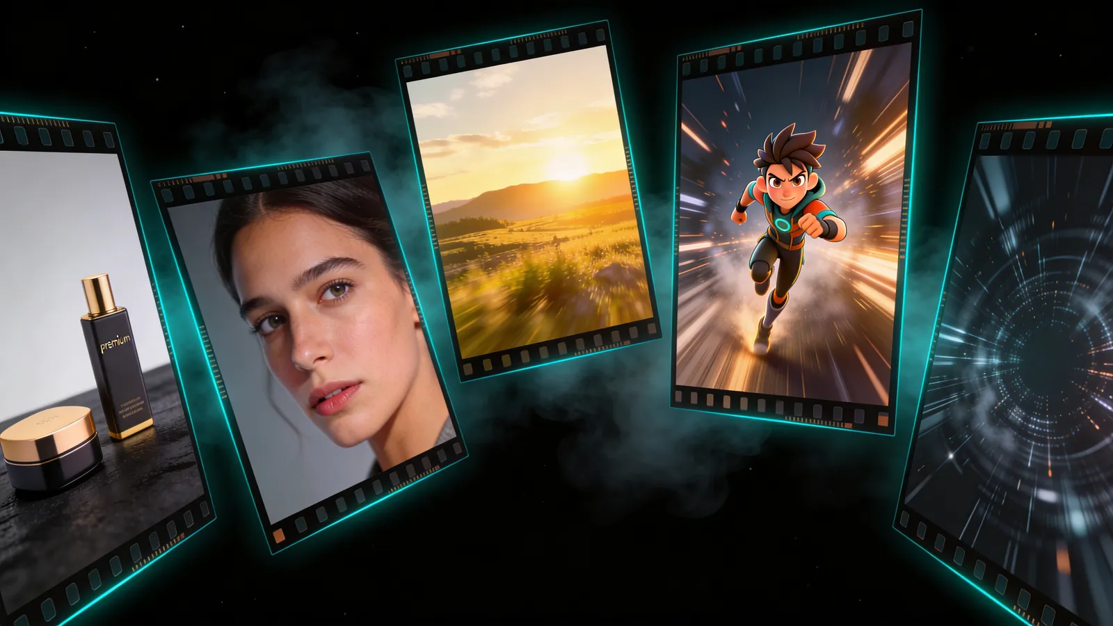 A visual representation of the model lineup defining 2026 — multiple cinematic frames in a flowing arrangement
