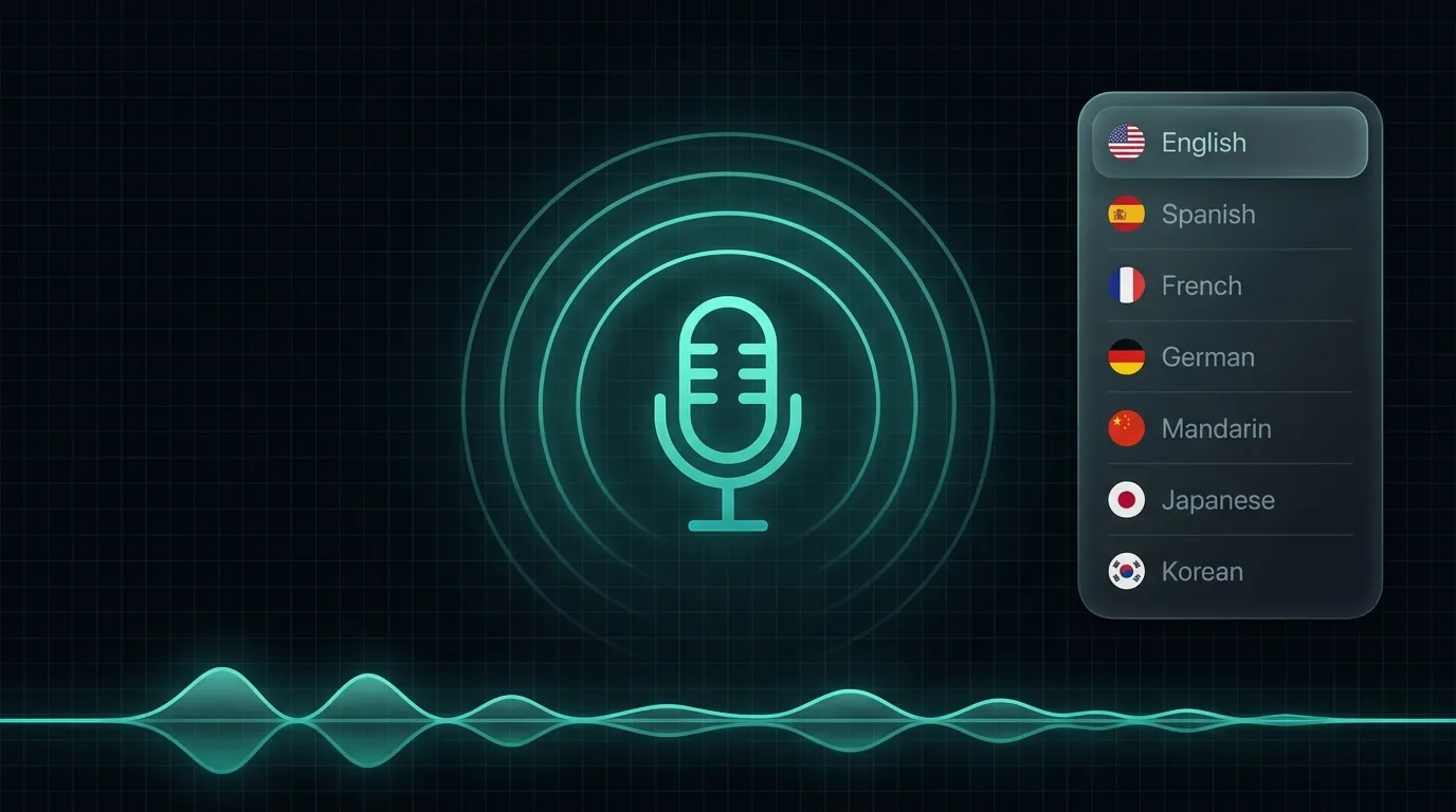 Voice generation interface on Gendia showing reference upload and language options